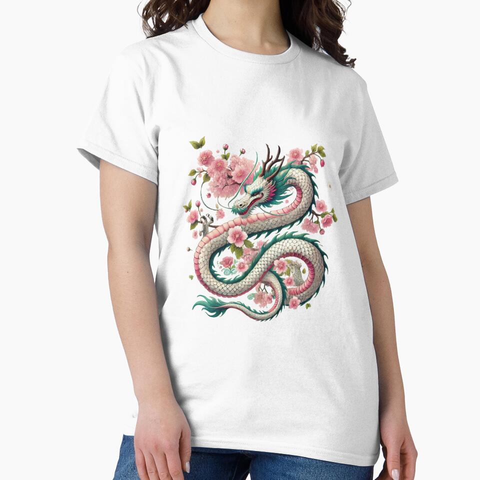 Majestic Cherry Blossom Dragon by NerdiPop