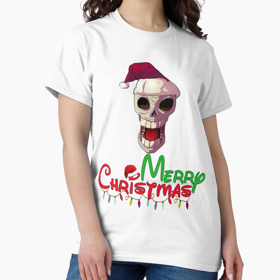 Santa Skull Merry Christmas  Skull For Men Women by Svgdesig⭐⭐⭐⭐⭐