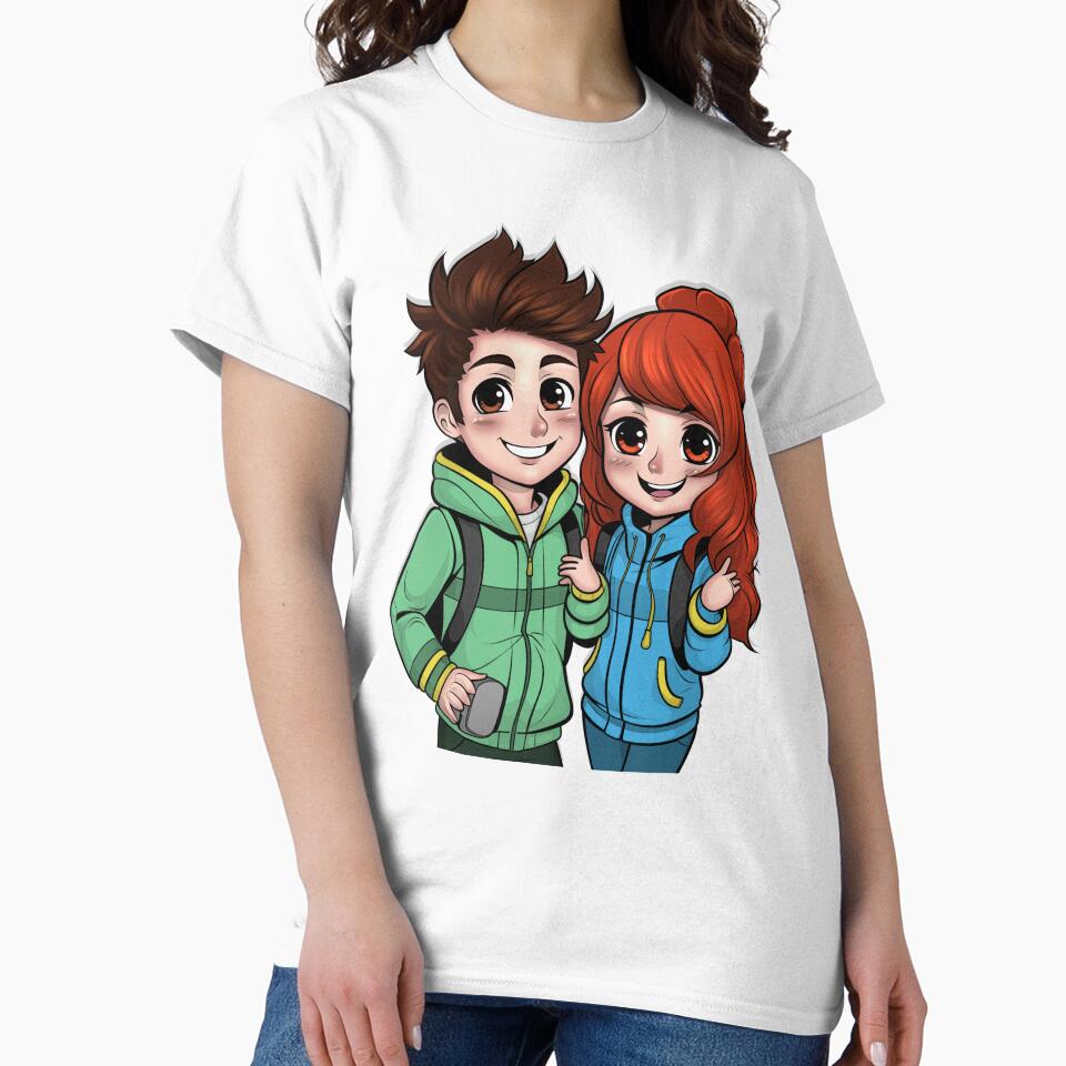 Cute White Couple Illustration – Soft Romance Digital Drawing by Lulunza