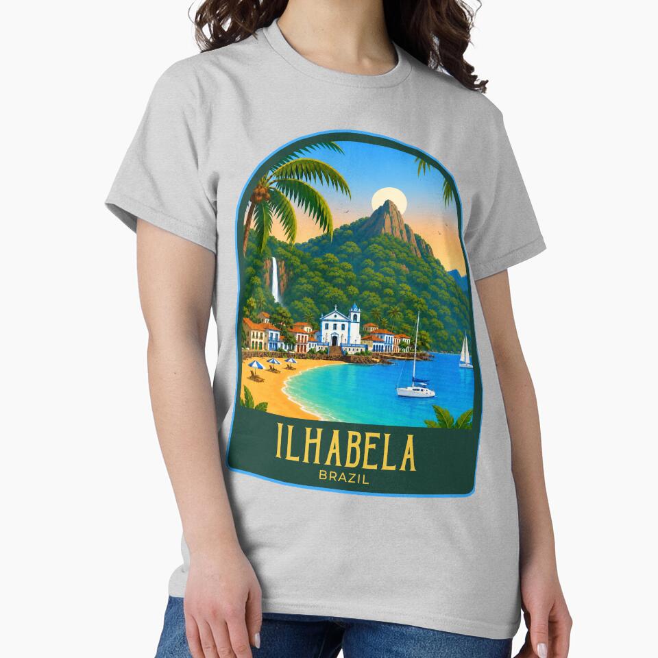 Ilhabela Vintage Travel Illustration by HomeLivingCo