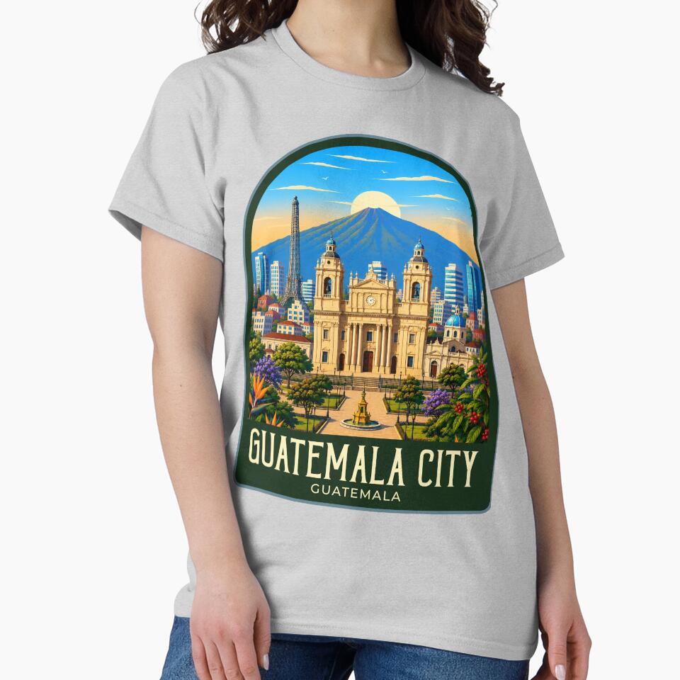 Guatemala City Vintage Travel Illustration by HomeLivingCo
