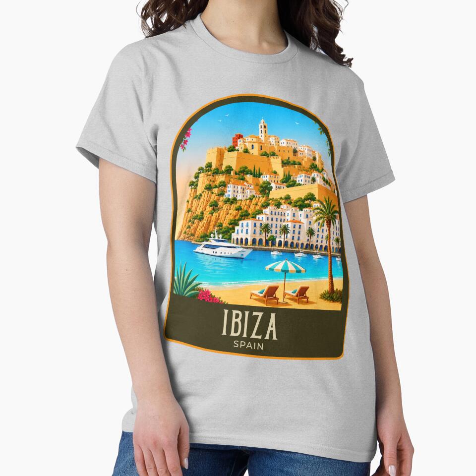 Ibiza Vintage Travel Illustration by HomeLivingCo