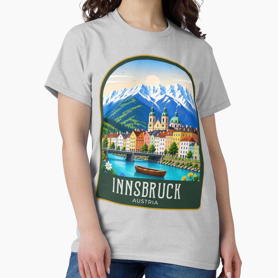 Innsbruck Vintage Travel Illustration by HomeLivingCo