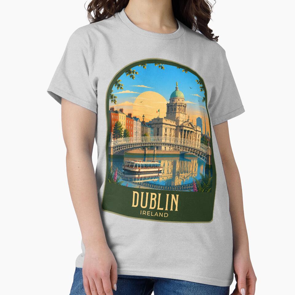 Dublin Vintage Travel Illustration by HomeLivingCo