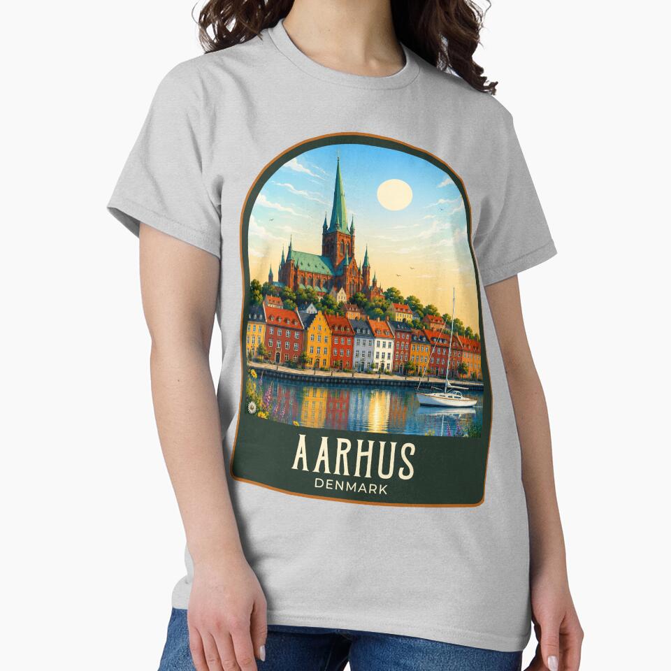 Aarhus Vintage Travel Illustration by HomeLivingCo