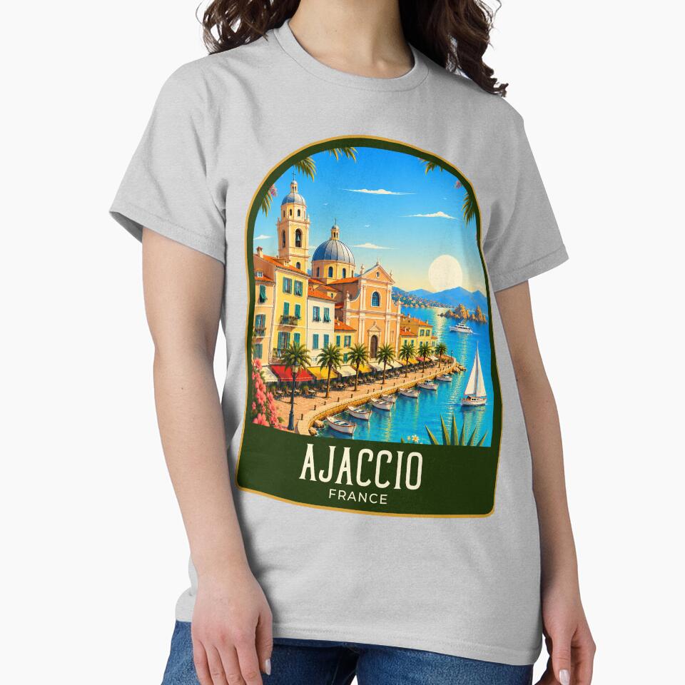 Ajaccio Vintage Travel Illustration by HomeLivingCo