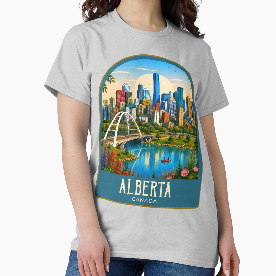 Alberta Vintage Travel Illustration by HomeLivingCo