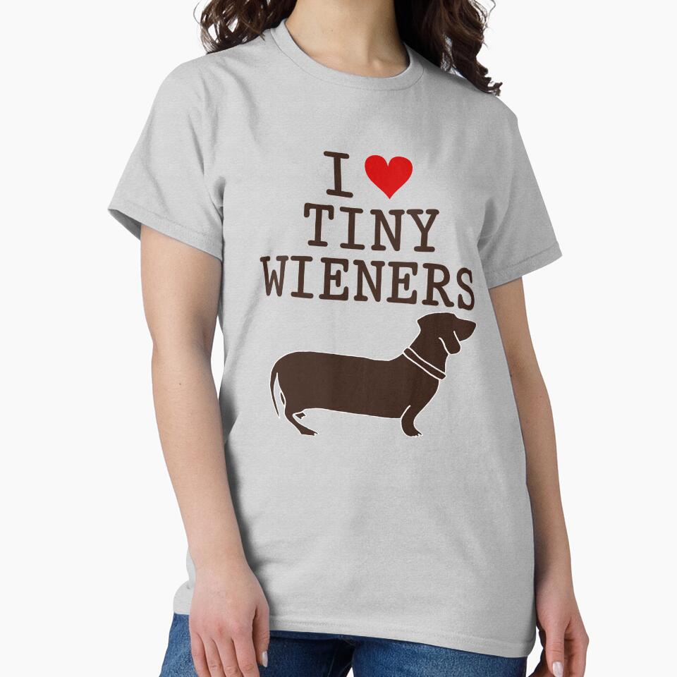 I Love Tiny Wieners Funny Dachshund Dog by kiwi91