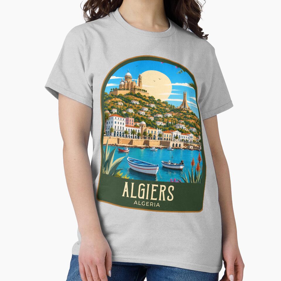 Algiers Vintage Travel Illustration by HomeLivingCo