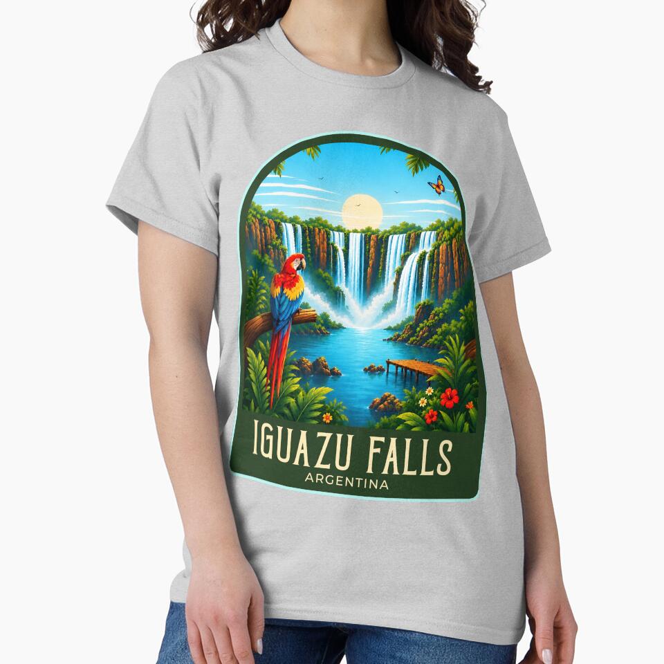 Iguazu Falls Vintage Travel Illustration by HomeLivingCo