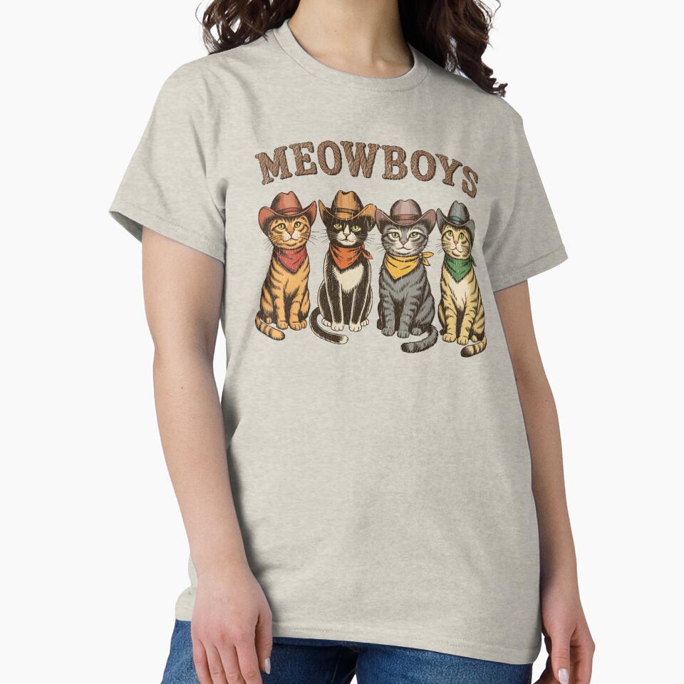 Meowboys Cowboy Cats Funny Western Vintage Kitties by Eh Plus Designs