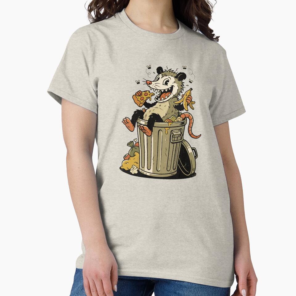 Vintage Cartoon Possum – Trash Can Pizza King by str33ty.ltd