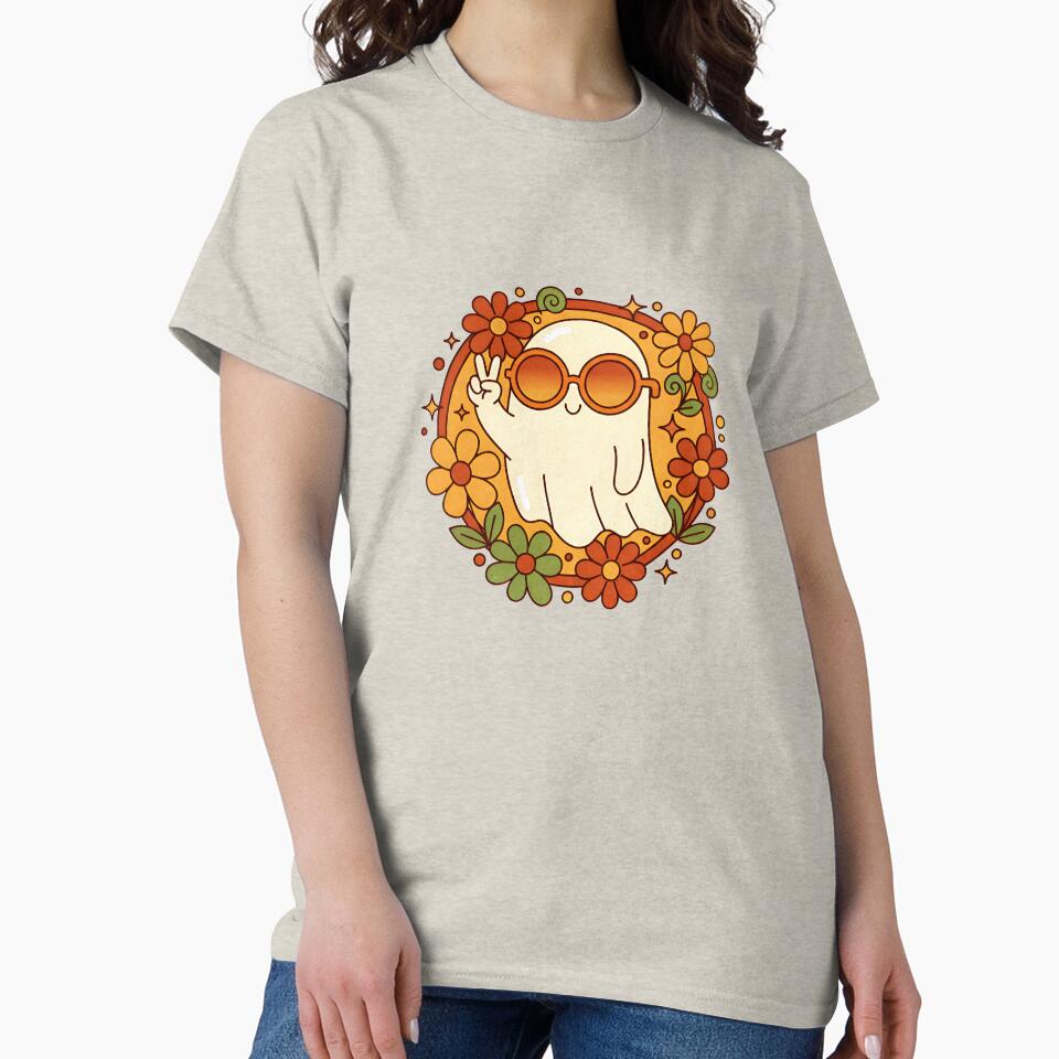 Groovy Ghost – Retro Flower Power Halloween Vibes by Imaginationbeyond