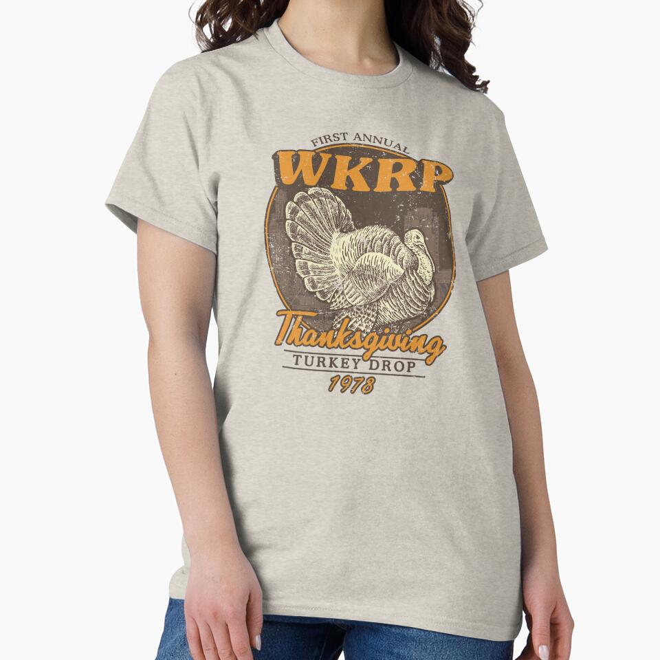 WKRP Turkey Drop (Light Print) by Lost In Shirts