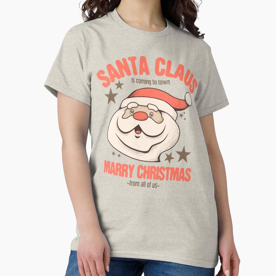 Santa Claus Is Coming To Town, Marry Christmas From All Of Us, Retro Vintage Santa by Axel Christian
