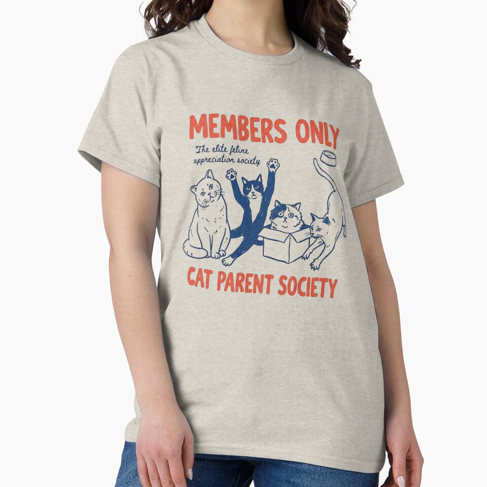 Members Only Cat Parent Society Feline Art by GaflariDesign