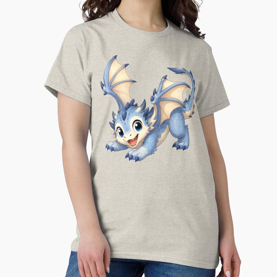 Cute Summer Blue Baby Dragon by Hatchling Hollow