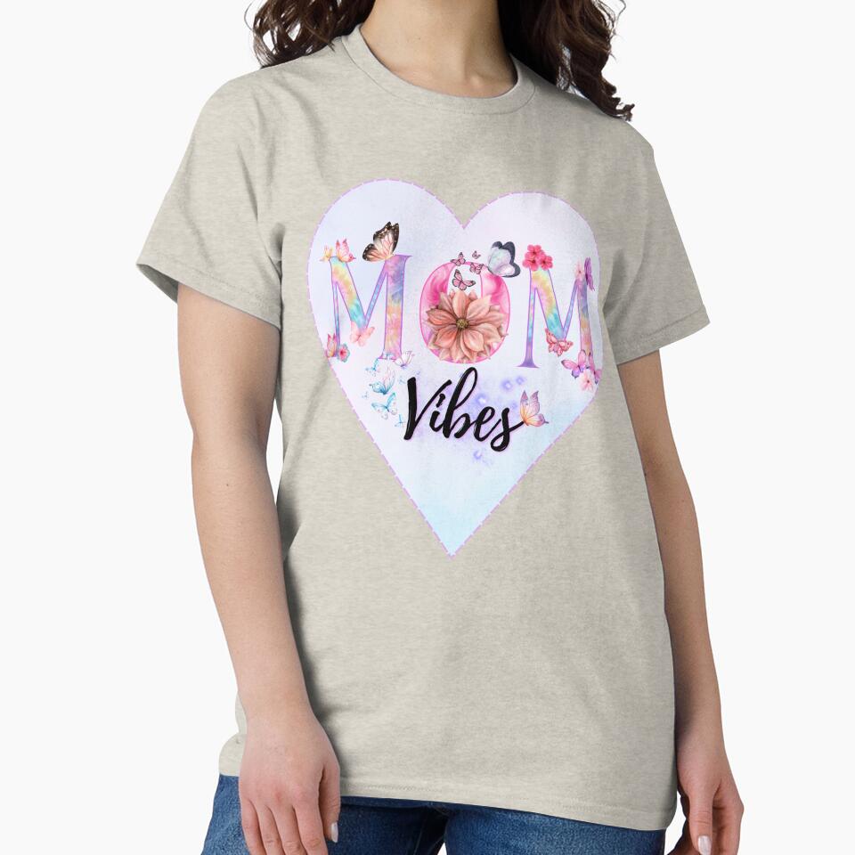 Mom Vibes Minimalist Trendy Mom Shirt Design by lielie99