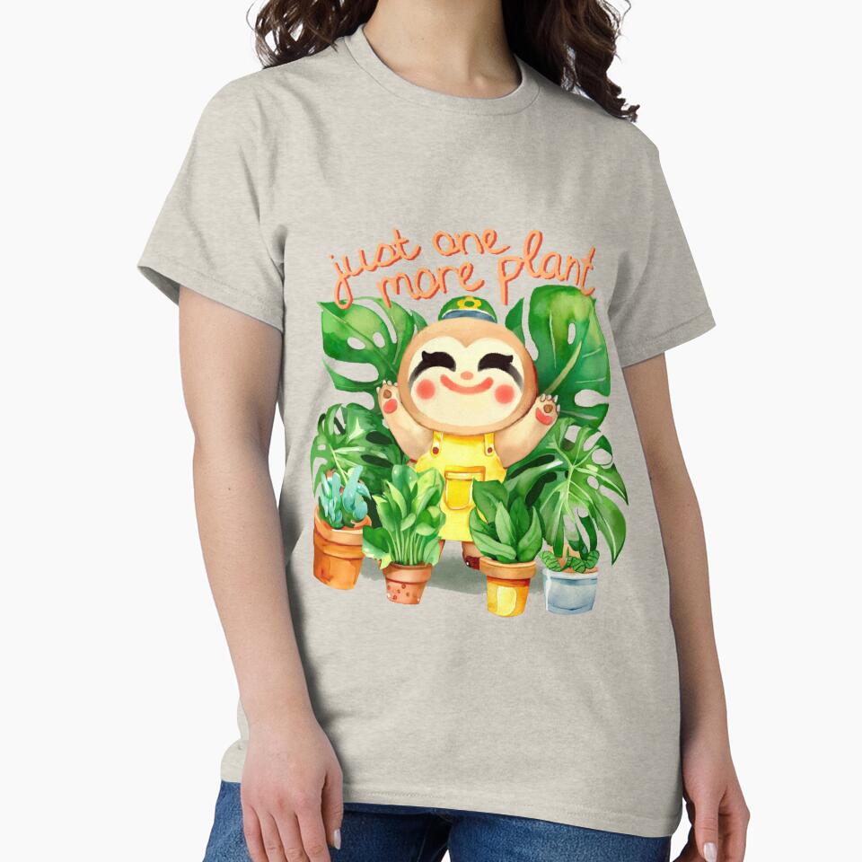 Happy Sloth with Plants by tropi-cat