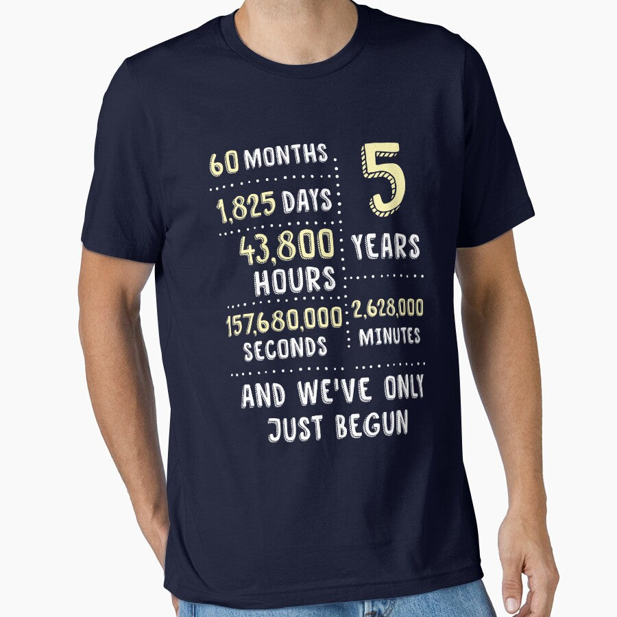 Five Years And We've Only Just Begun Matching T-shirts, Phone Cases And Other Gifts by MemWear