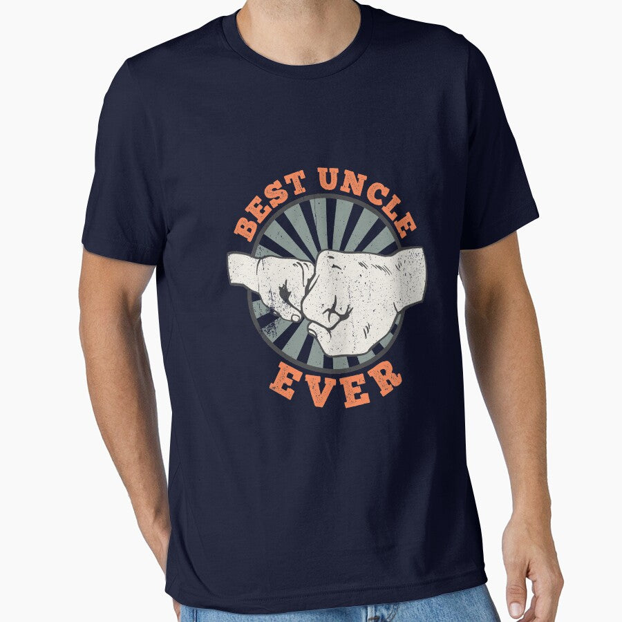 Best Uncle Ever Retro Fist Bump Vintage Favorite Uncle Gift Gear by DynamicDesign