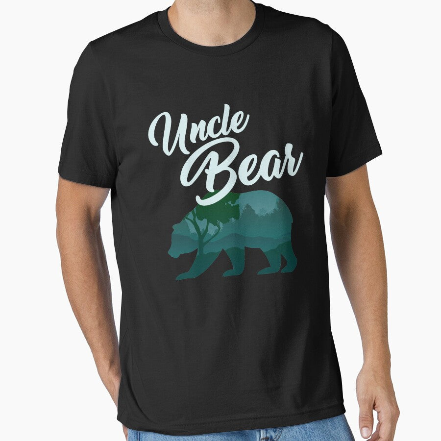 Uncle Bear with Forest Scene Gift for Uncles by TeagoShirts