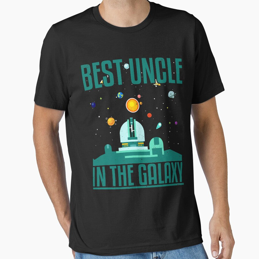 Funny Best Uncle in the Galaxy T-Shirt by fermo