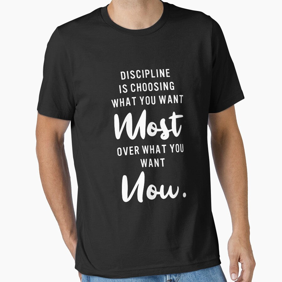 Discipline Is Choosing Motivational Quote Archival Print by Unicorny-Design