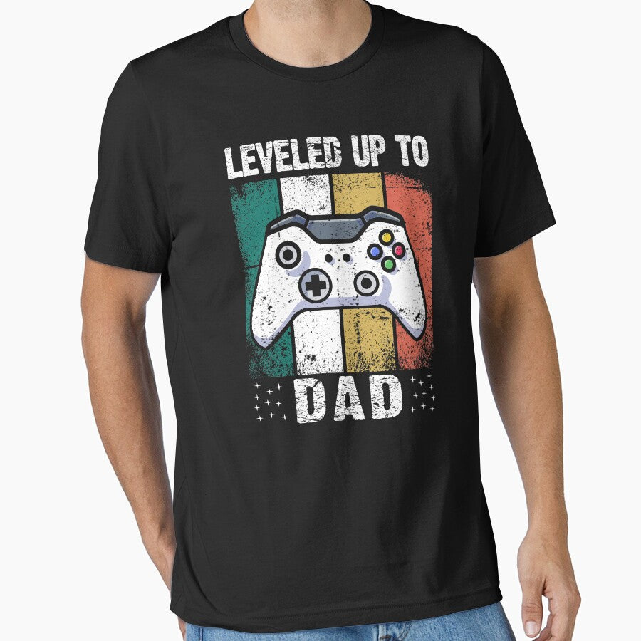 Leveled up to dad, New dad shirt, First time daddy gift idea by Majesticoo