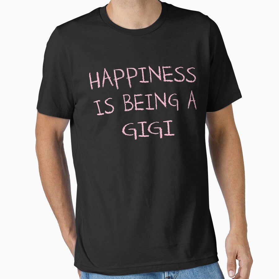 Happiness Is Being A Gigi Grandma Baby Shower Heart Gender Reveal Party Mens Womens T Shirt You Baby Shower Gender Reveal Party Mens Womens T Shirt Funny Cute Gift by arcadetoystore