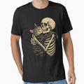 Skeleton Hugging Cat Halloween Cat Lover Cat by will freed18