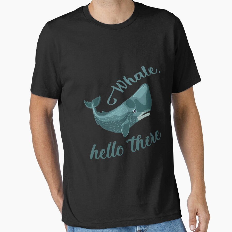 Funny Whale Hello There Gift T Shirt Orca Lover Gift Tee by MOHAMED  El AYADI