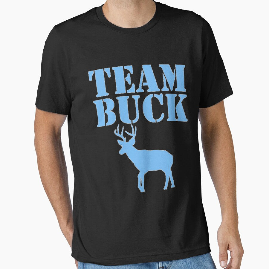 Team Buck Blue Boy Mom Baby Shower Gender Reveal Party Funny Cute Gift by arcadetoystore