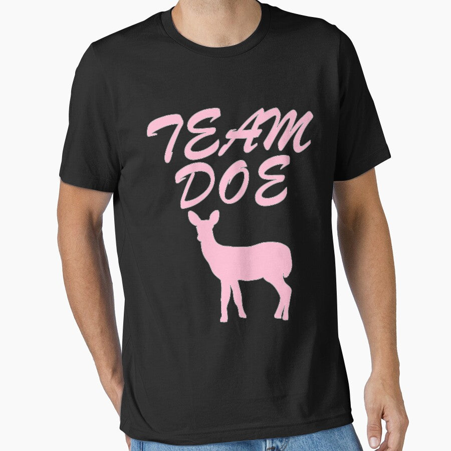 Team Doe Pink Girl Mom Baby Shower Gender Reveal Party Cute Funny Gift by arcadetoystore