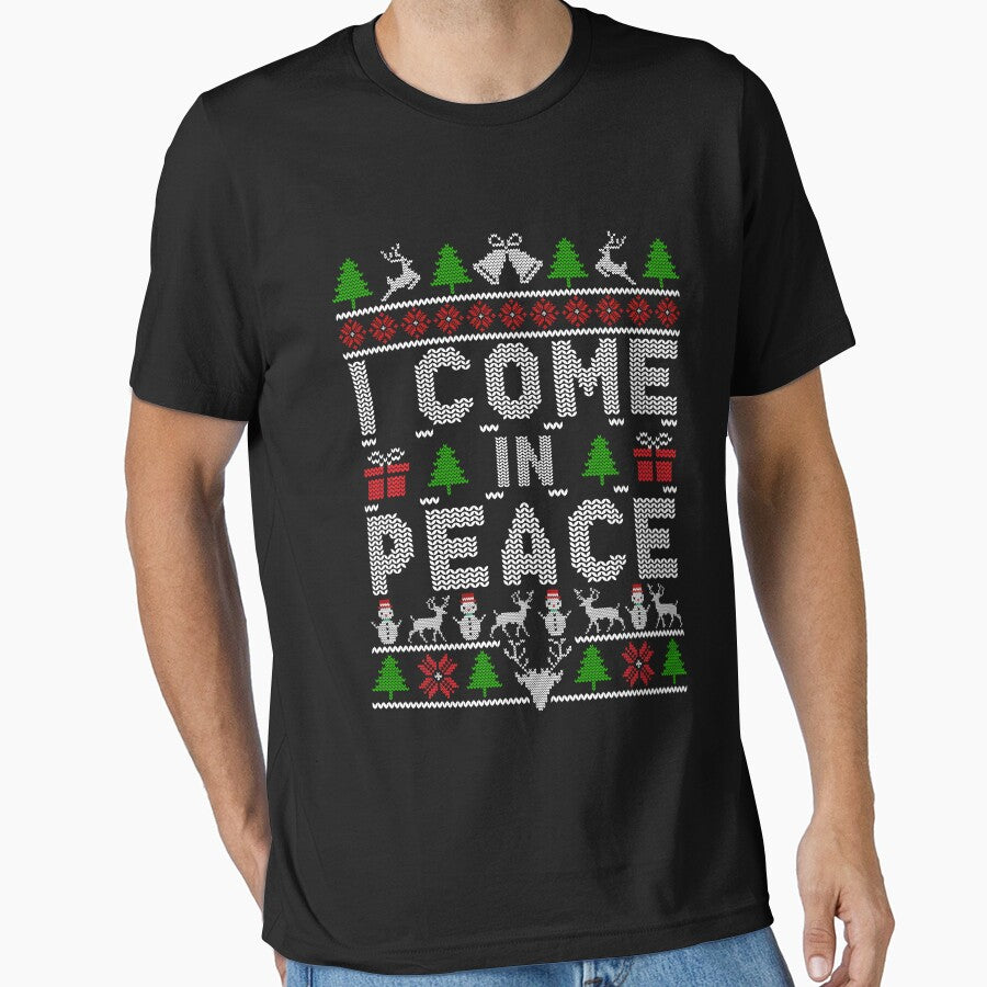 Peace I Come In Peace Couple Matching Ugly Christmas by DavidCloud