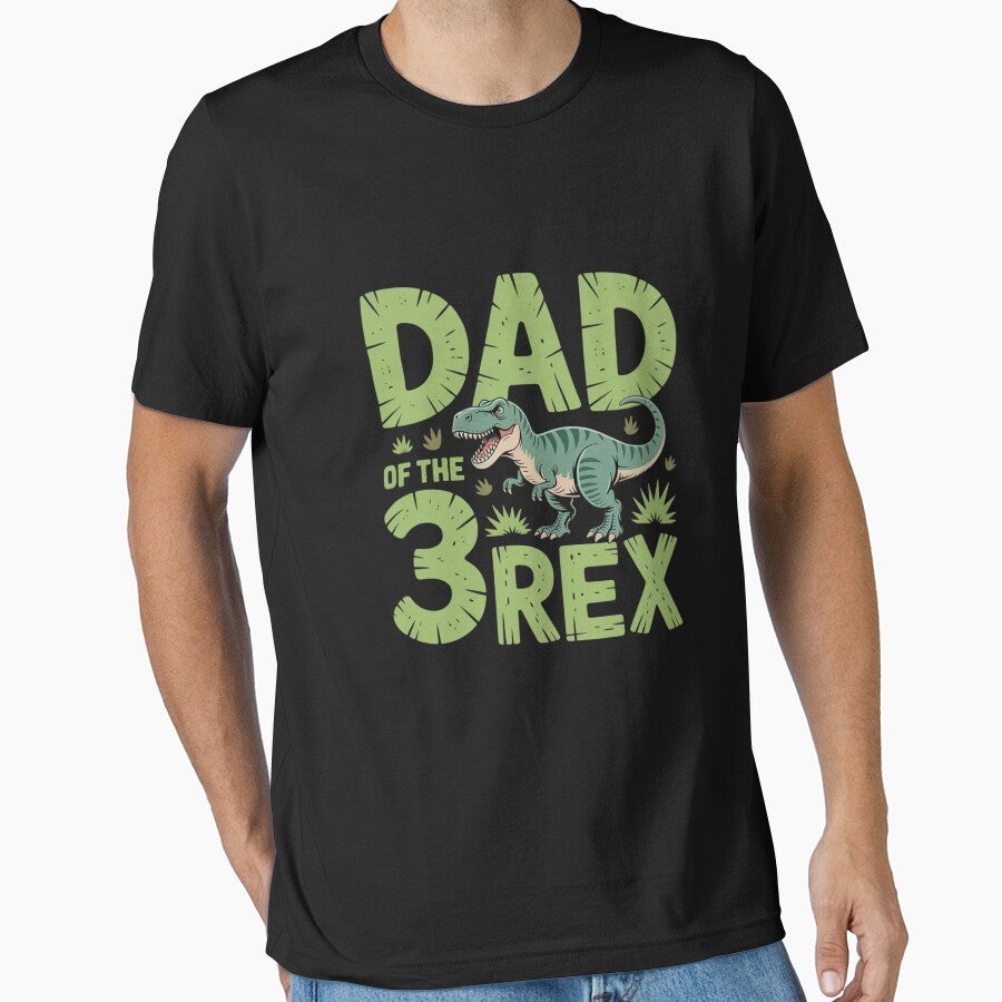 Dad of The Three Rex Birthday Boy Dinosaur Family by JulienAureo
