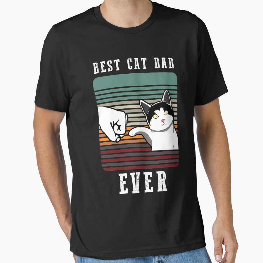 Best Cat Dad Ever Funny Cat Lover Gift by samer11