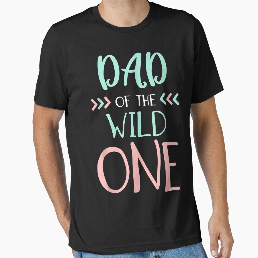 Mens Funny Cute Dad Of The Wild One Thing 1St Birth by MariArtistry