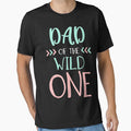 Mens Funny Cute Dad Of The Wild One Thing 1St Birth by MariArtistry