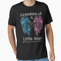 Womens Grandma Of A Little Angel Pregnancy And Infant Loss Tee V-Neck by ErnestoStudio