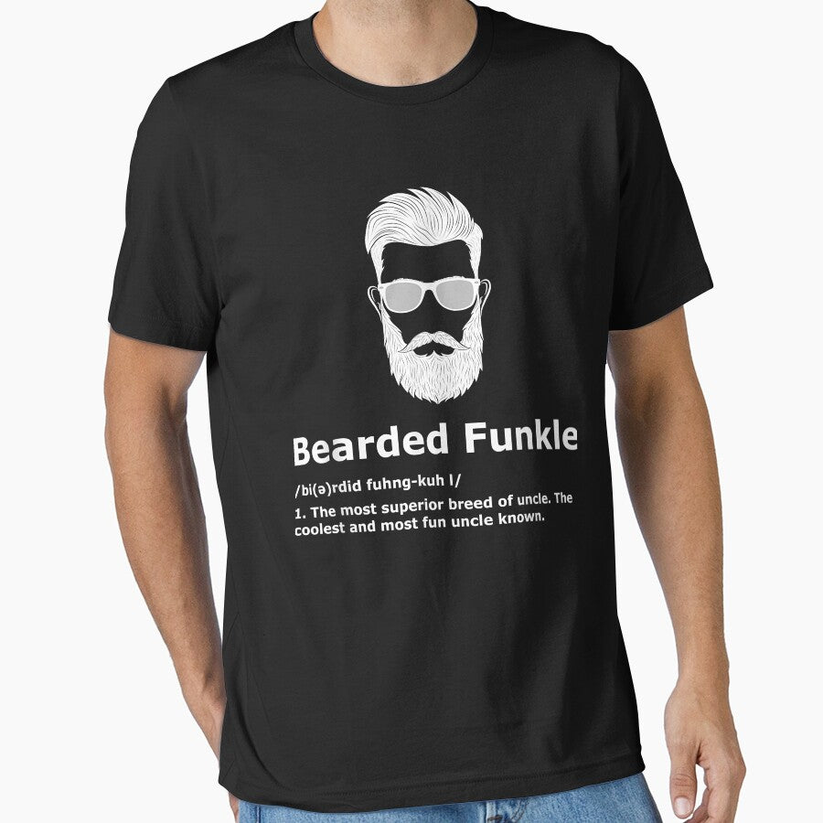 Mens Bearded Funkle Shirt Funny Uncle Definition by SeppeGoffin