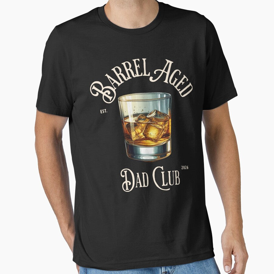 Barrel Aged Dad Club Est 2026 Whiskey Drinking Father's Day by phoebelevine