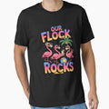 Our Flock Rocks Flamingo Summer Vacation Family Matching by JessicaWalshdf