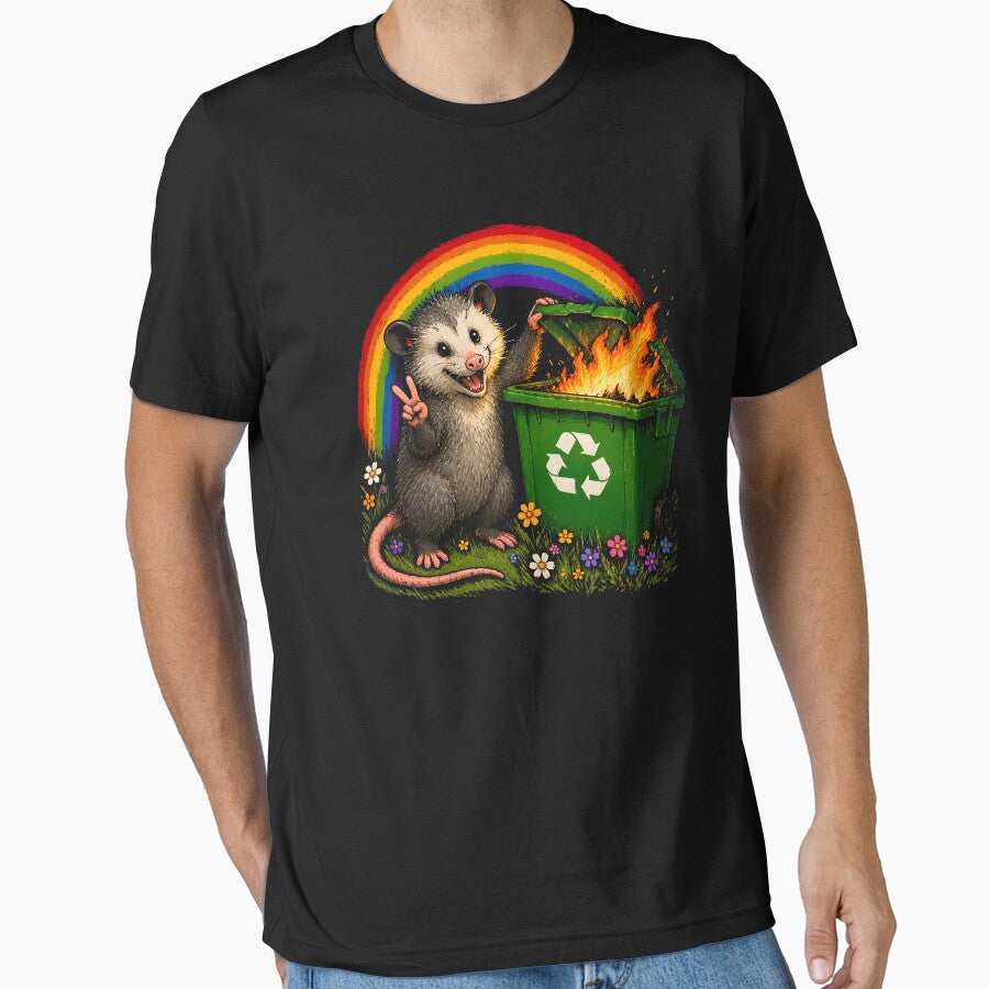 Possum Rainbow Dumpster Fire by JODYSMORGAN