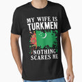 My Wife Is Turkmen Nothing Scares Me Turkmenistan Flag by OX-tright
