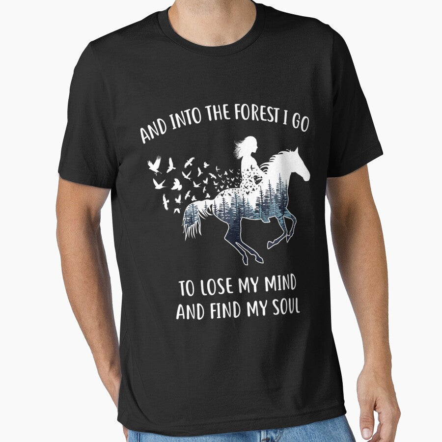 Horse Cute Into The Forest I Go Horse Riding Funny Horses Lover by MarkHudson78