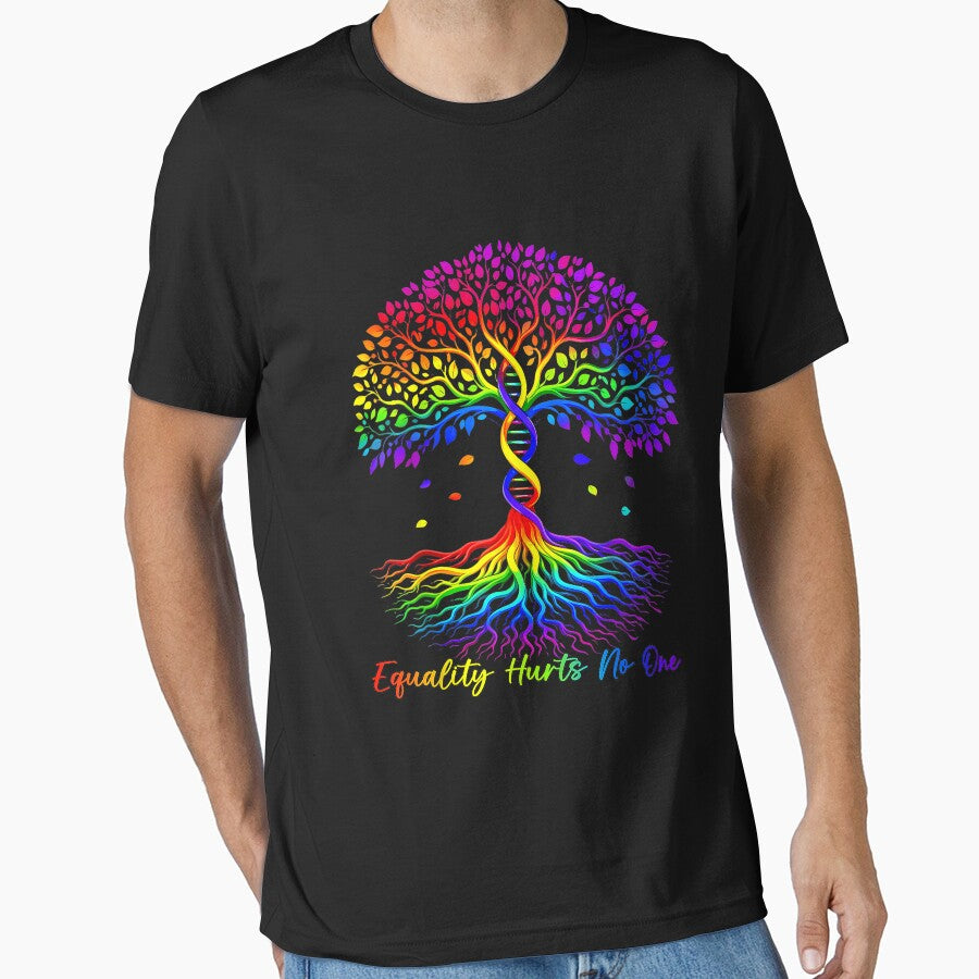 Equality Hurts No One Tree Life Rainbow LGBT Pride Men Women by KristineLi