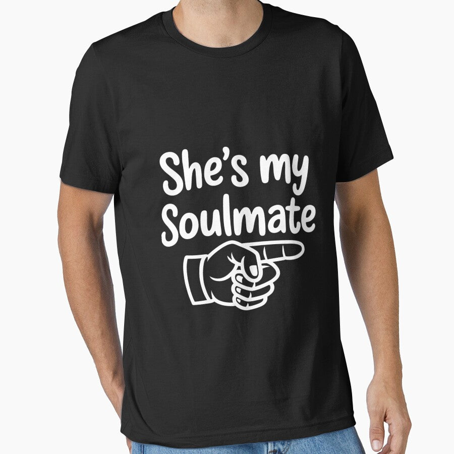 She's My Soulmate Funny Matching Couples Outfit for Husband by Hofersofer