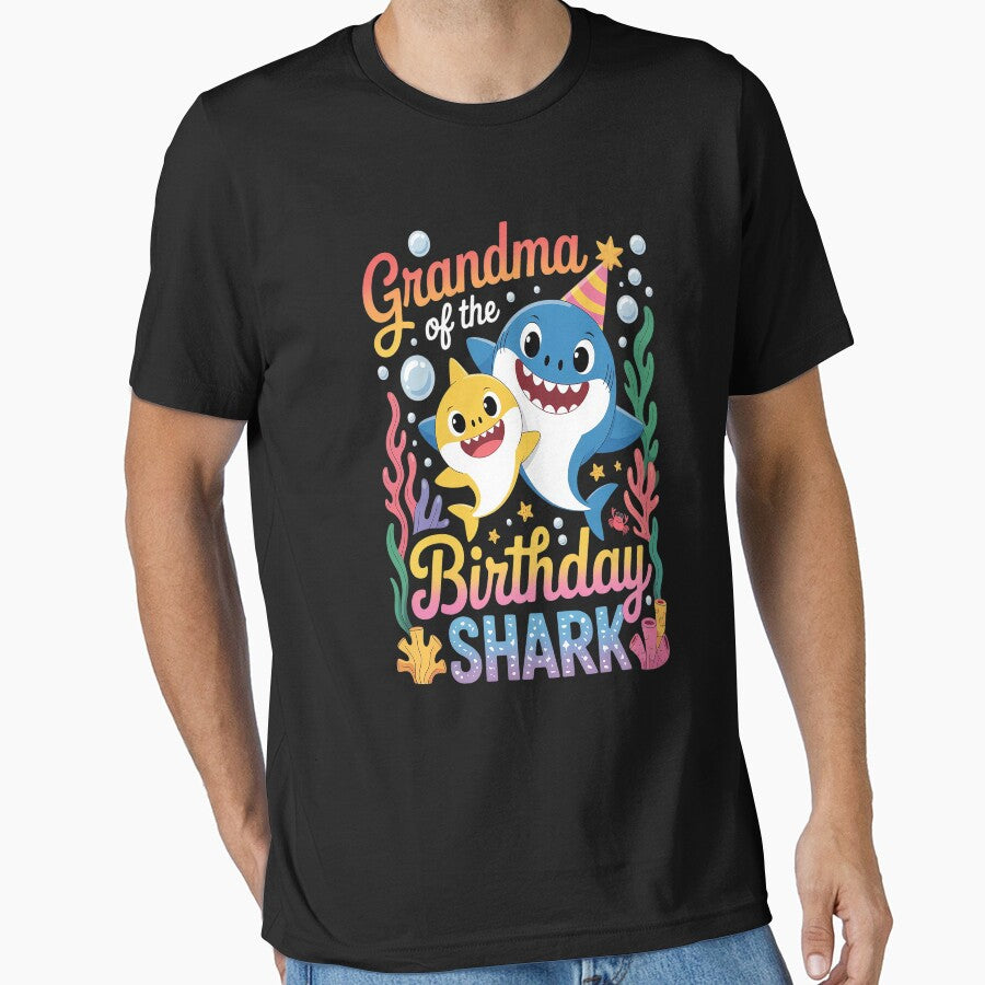 Birthday Boy Girl Grandma Of The Birthday Family Shark by kakashinn