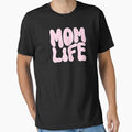 Mom Life Retro Style In Pink And White Lettering by handsoftime2020